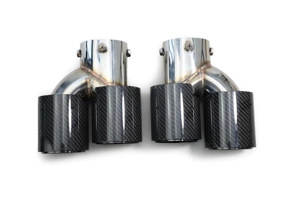 MP Style Carbon Fiber Quad Exhaust Tip Set - BMW G20 3 Series & G22G23G26 4 Series