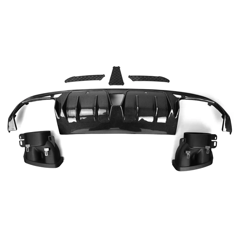 BRS Style Carbon Fiber Rear Diffuser - Mercedes Benz W205 C-Class