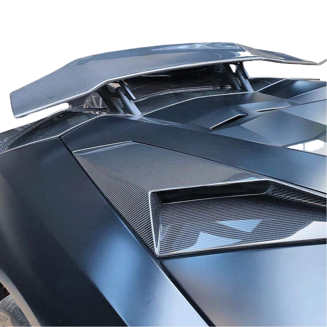 Carbon Fiber Rear Wing Spoiler “Tecno” fits the OEM Lamborghini Aventador Coupe & Roadster