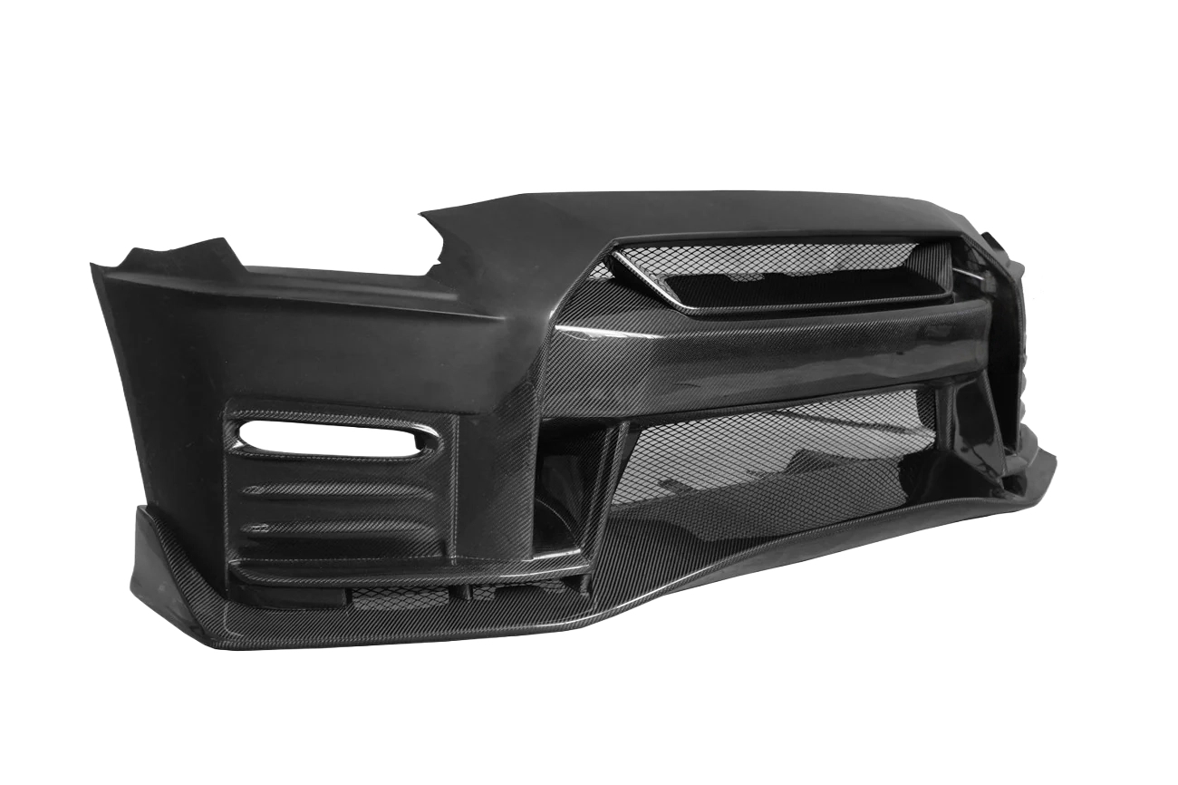 Ver17 NSM Style Partial Carbon Fiber Front Bumper 2008-2016 Nissan GTR R35 CBA DBA