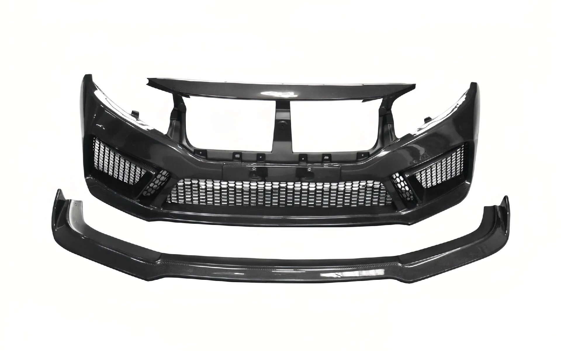 Carbon Fiber Front Bumper & Lip for 2016-2021 Honda Civic Gen FC1 FC2 FC4 FC5 FC6 2017-2021