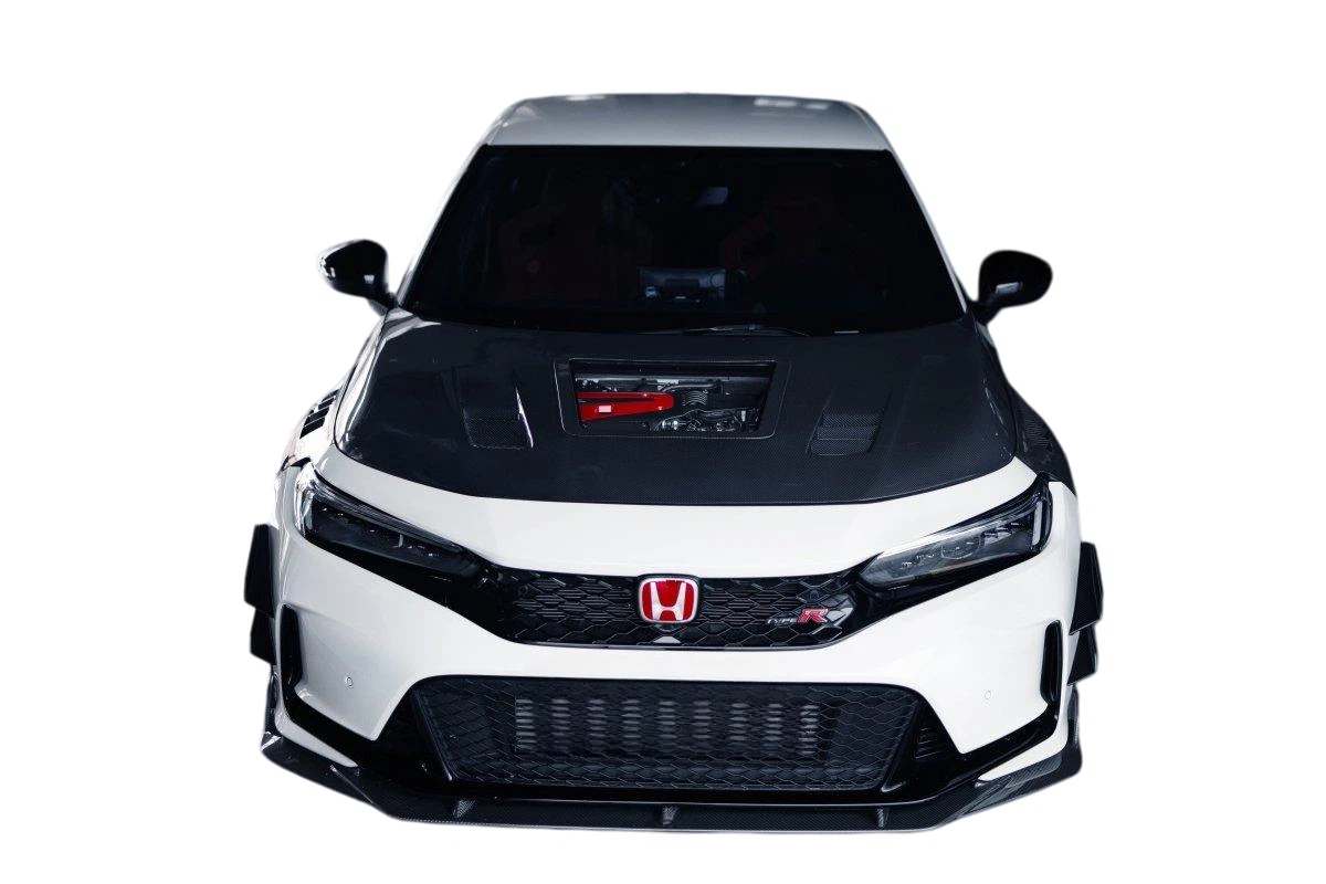 Carbon Fiber Ver.2 Glass Transparent Hood Bonnet for 2023-ON Honda Civic Type-R FL5