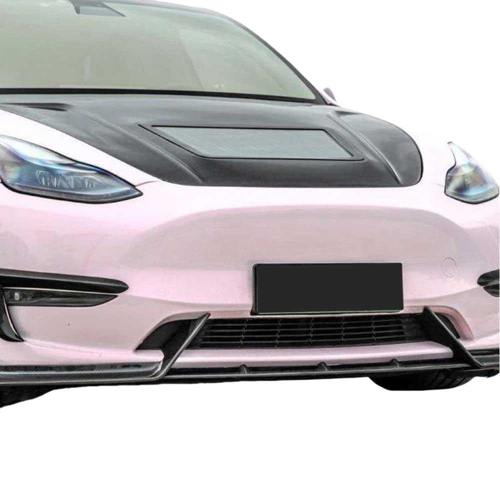 V4 Front Lip Splitter for Tesla Model Y Performance AWD Long Range RWD Carbon Fiber FRP